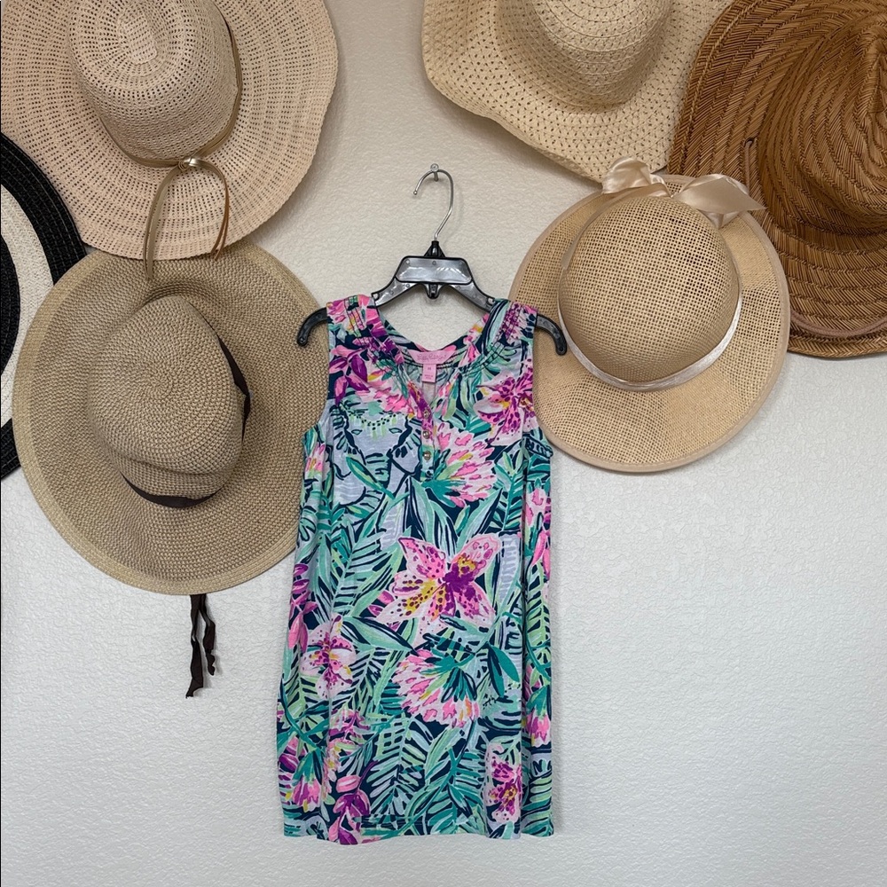 Lilly Pulitzer Essie Dress in Slathouse Soirée, Girls Medium, 6/7, VGUC